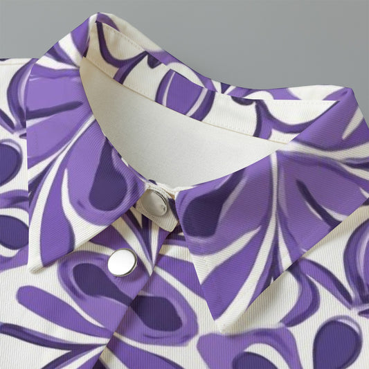 All-Over Print Women's Cropped Jacket | 245GSM Cotton