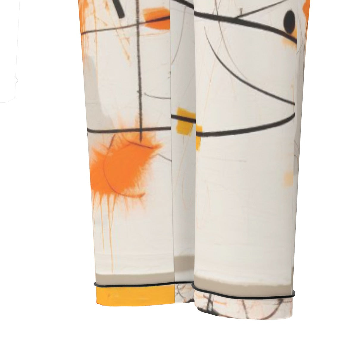 All-Over Print Women's Long Sleeve Pajama Set With Black Contrast Piping