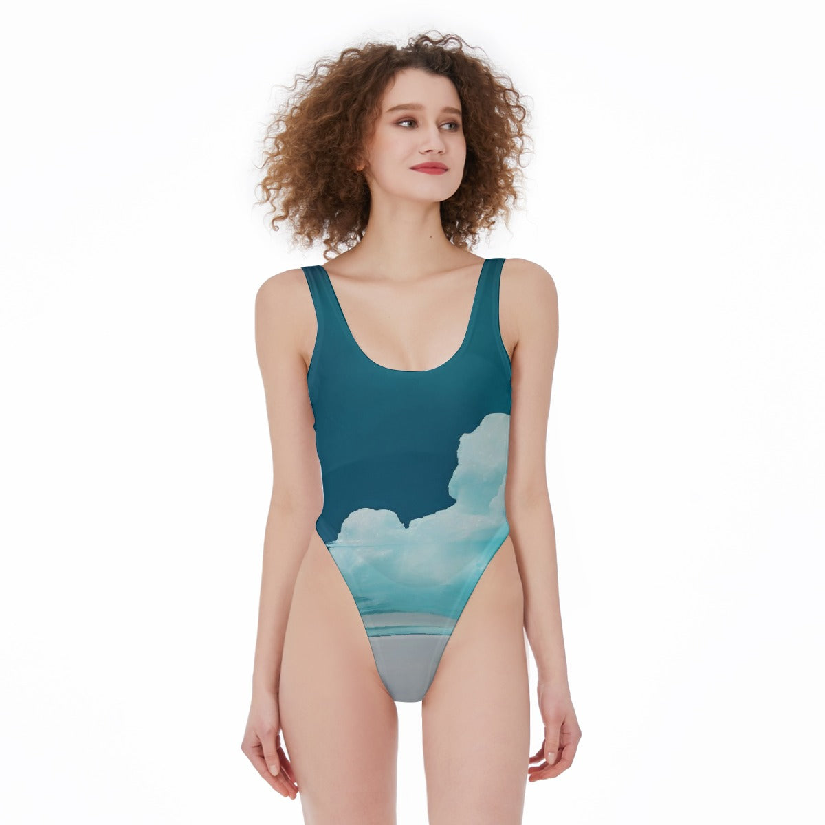 All-Over Print Women's High Cut One-piece Swimsuit