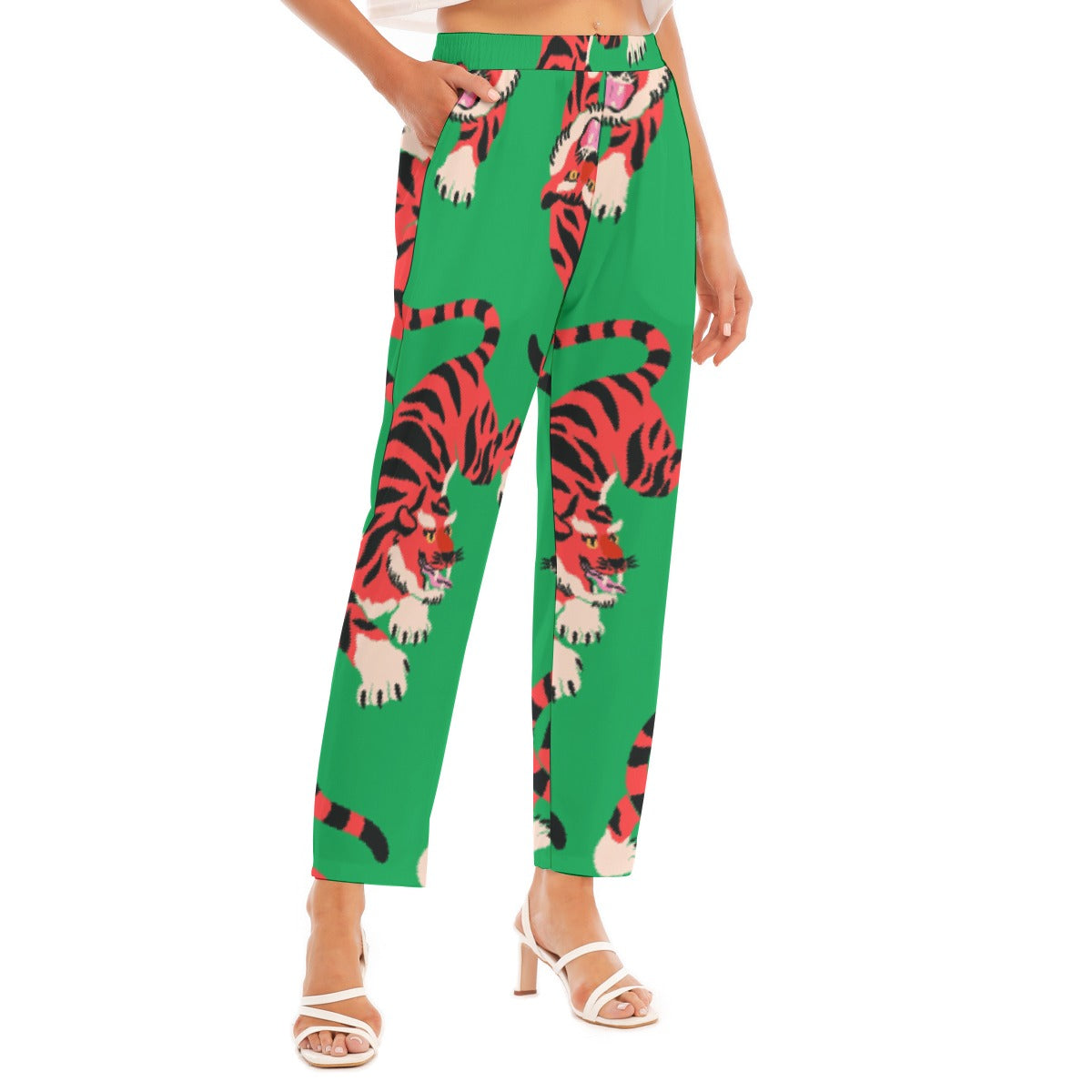 All-Over Print Women's Loose Straight-leg Pants