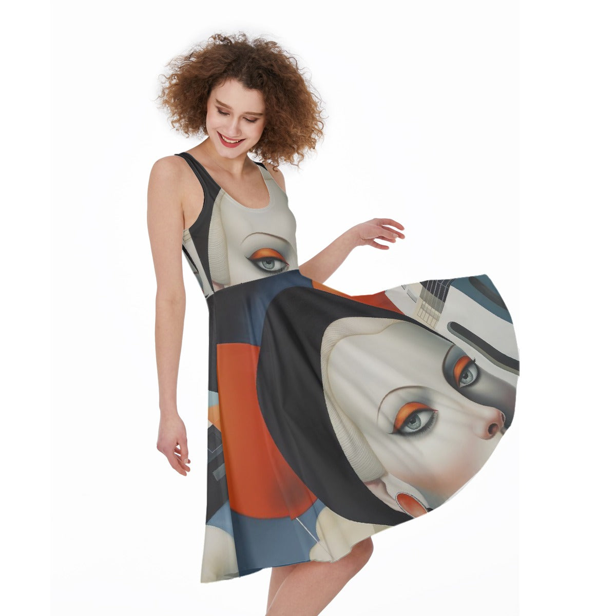 All-Over Print Women's Sleeveless Dress