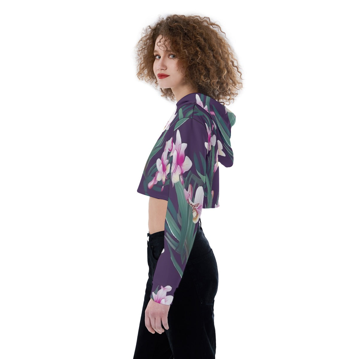 All-Over Print Women's Crop Top Hoodie
