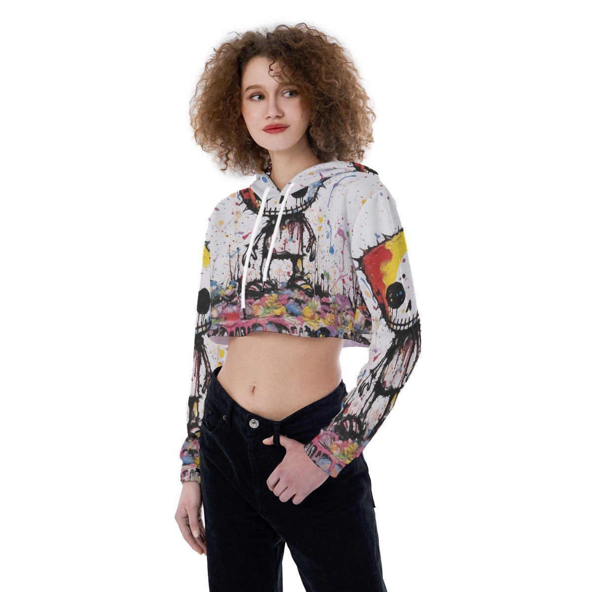 All-Over Print Women's Crop Top Hoodie