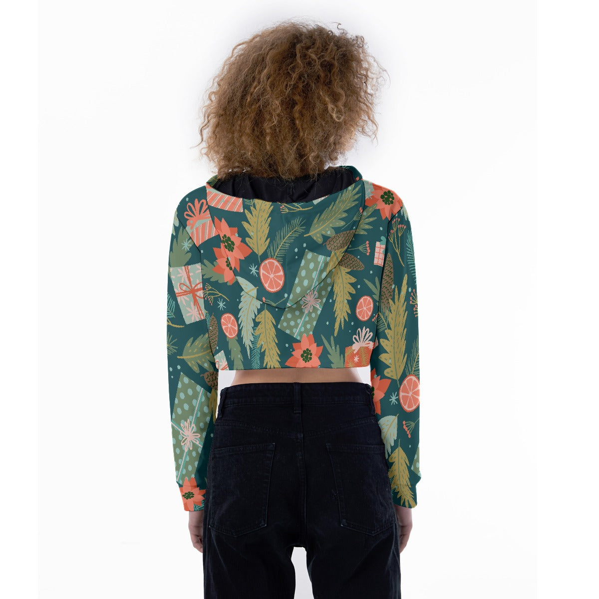 All-Over Print Women's Crop Top Hoodie