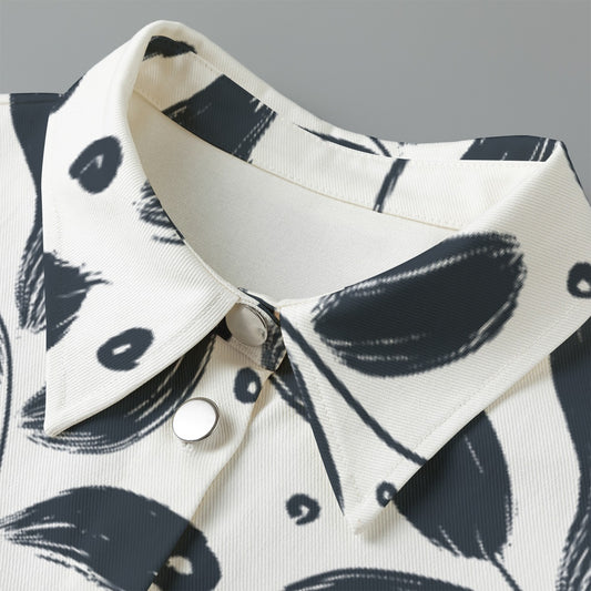 All-Over Print Women's Cropped Jacket | 245GSM Cotton