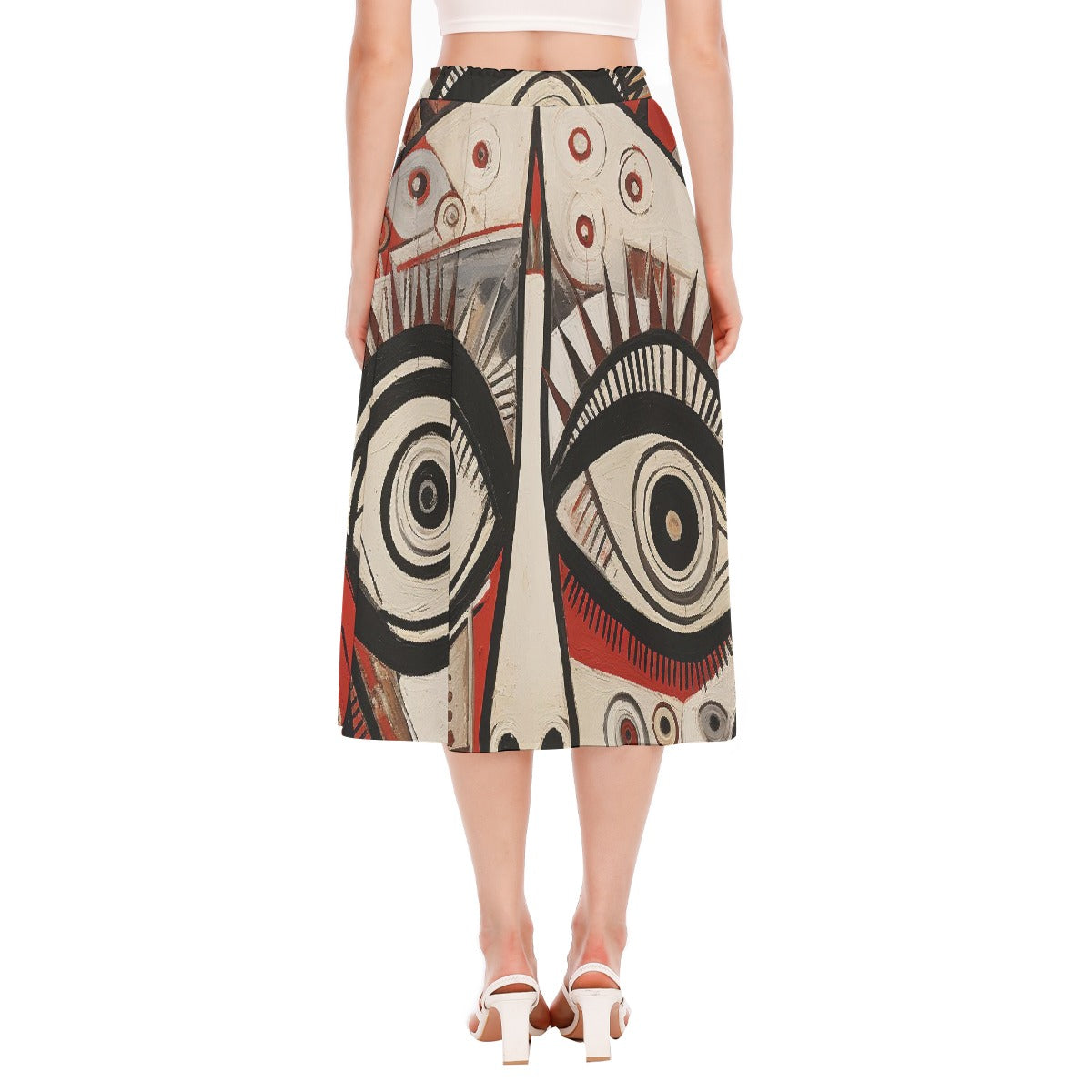 All-Over Print Women's Long Section Chiffon Skirt