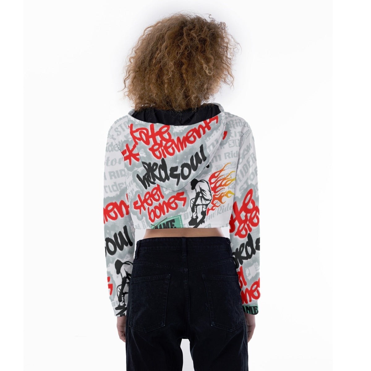 All-Over Print Women's Crop Top Hoodie