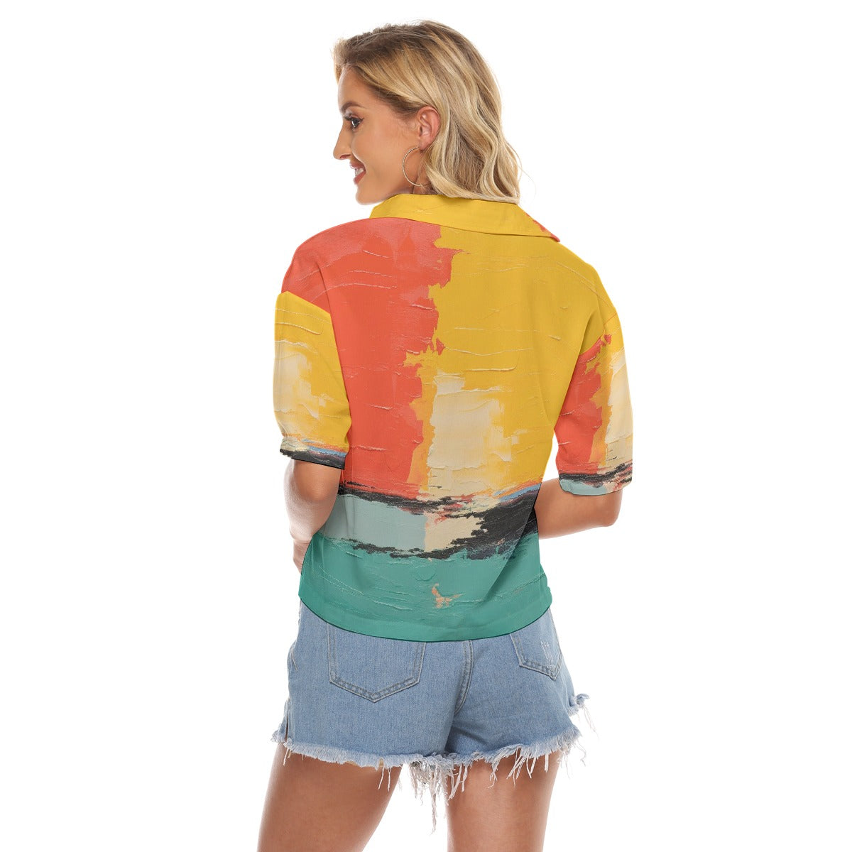 All-Over Print Women's V-neck Shirts