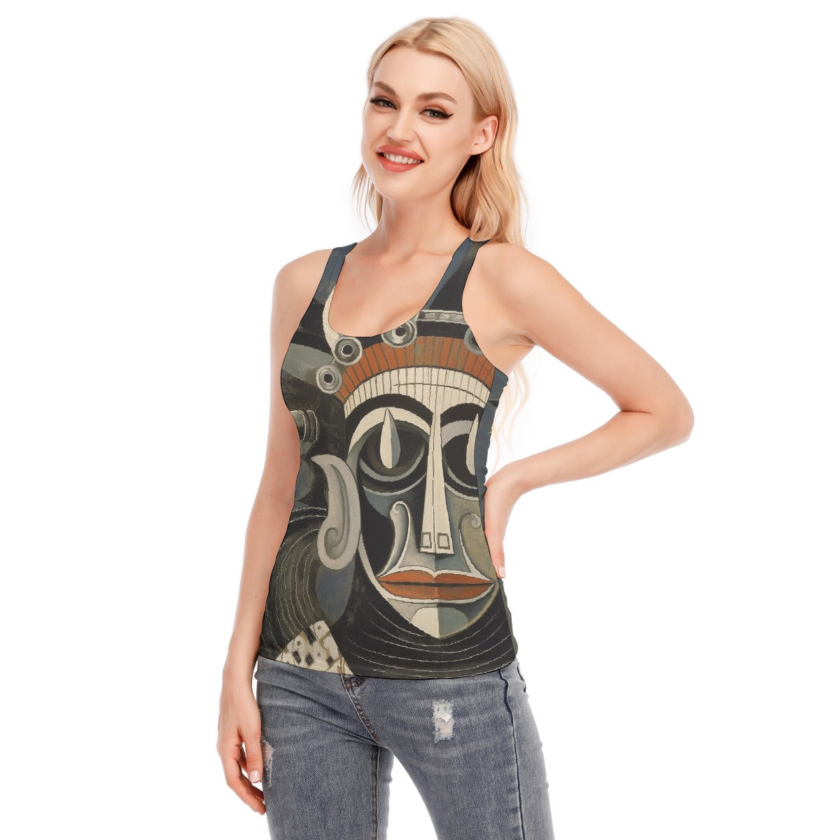 All-Over Print Women's Racer Vest | 190GSM Cotton