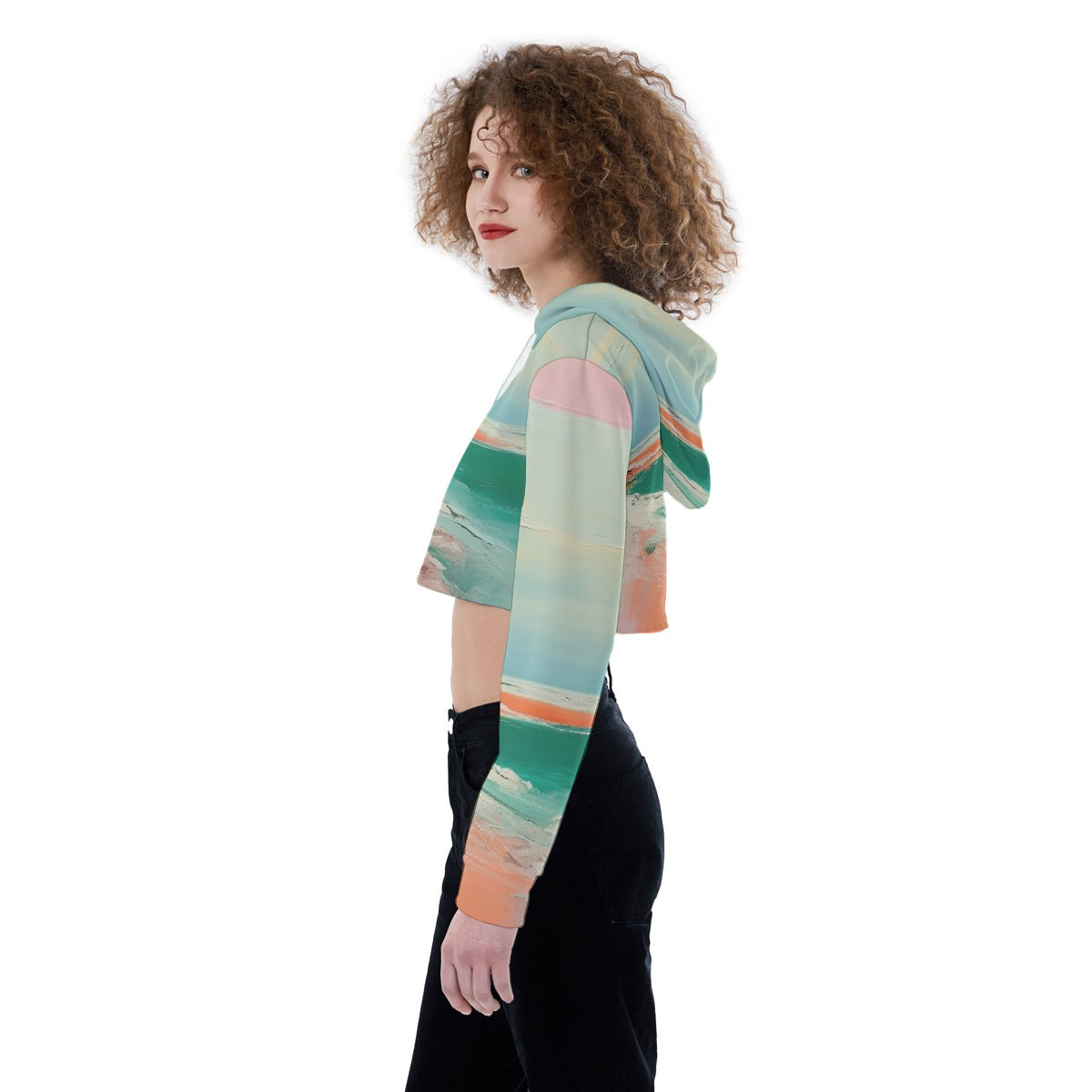 All-Over Print Women's Crop Top Hoodie