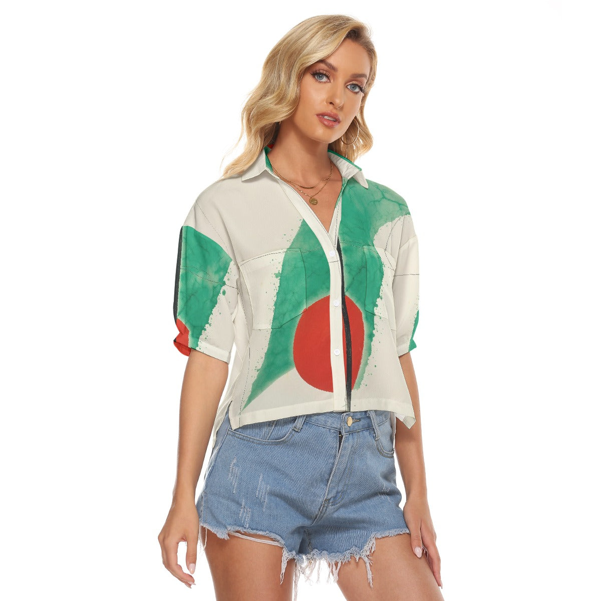 All-Over Print Women's V-neck Shirts
