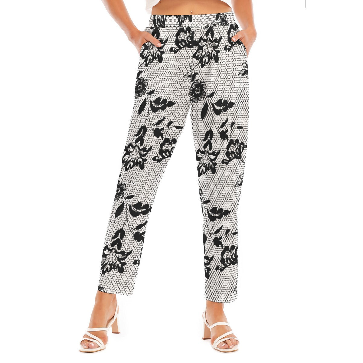 All-Over Print Women's Loose Straight-leg Pants