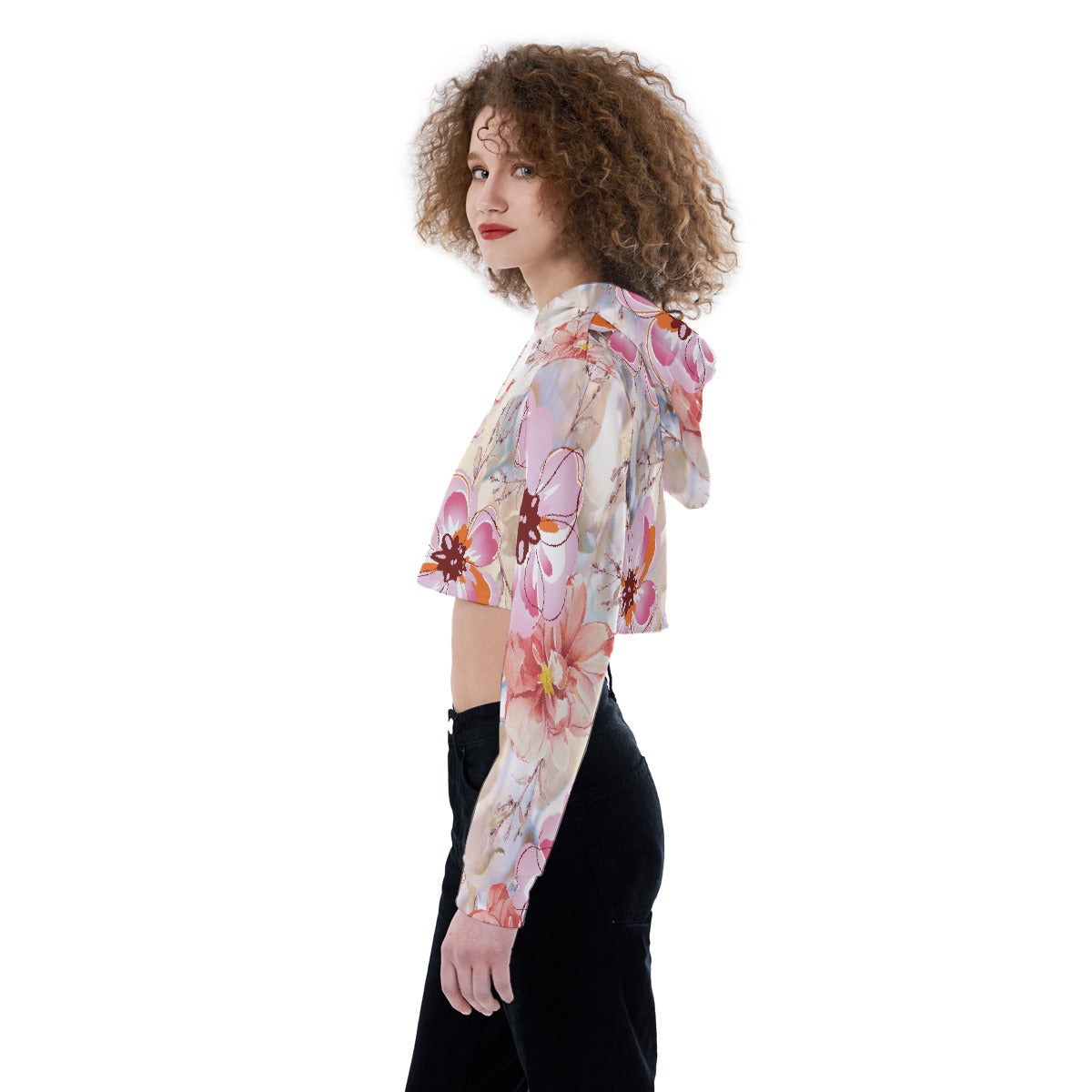 All-Over Print Women's Crop Top Hoodie