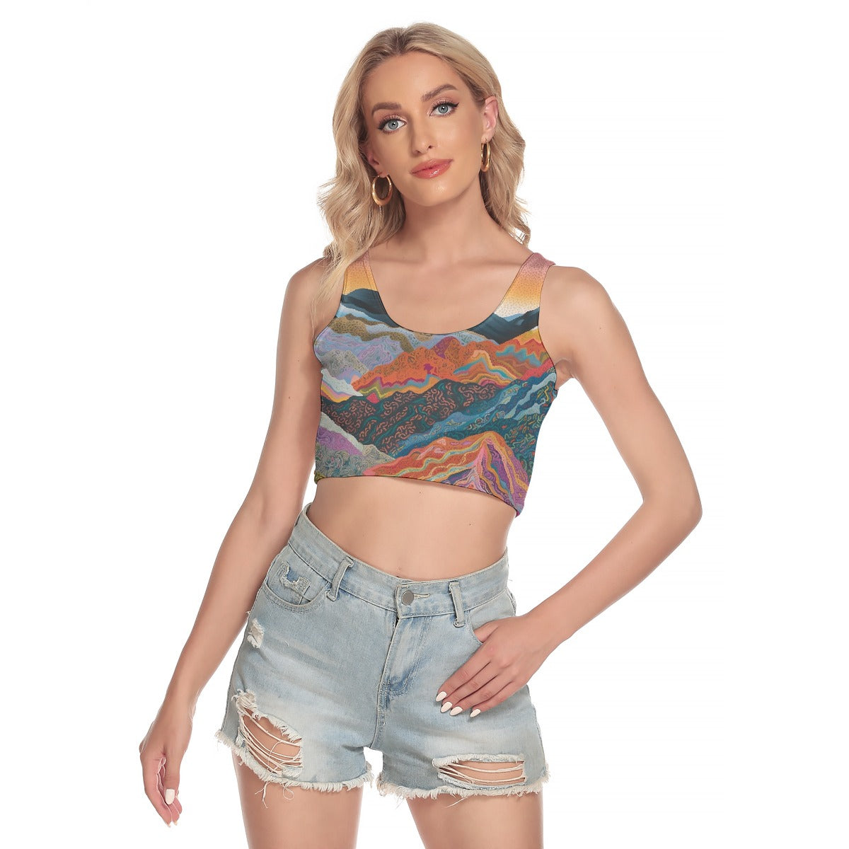 All-Over Print Women's Sport Crop Tank Top