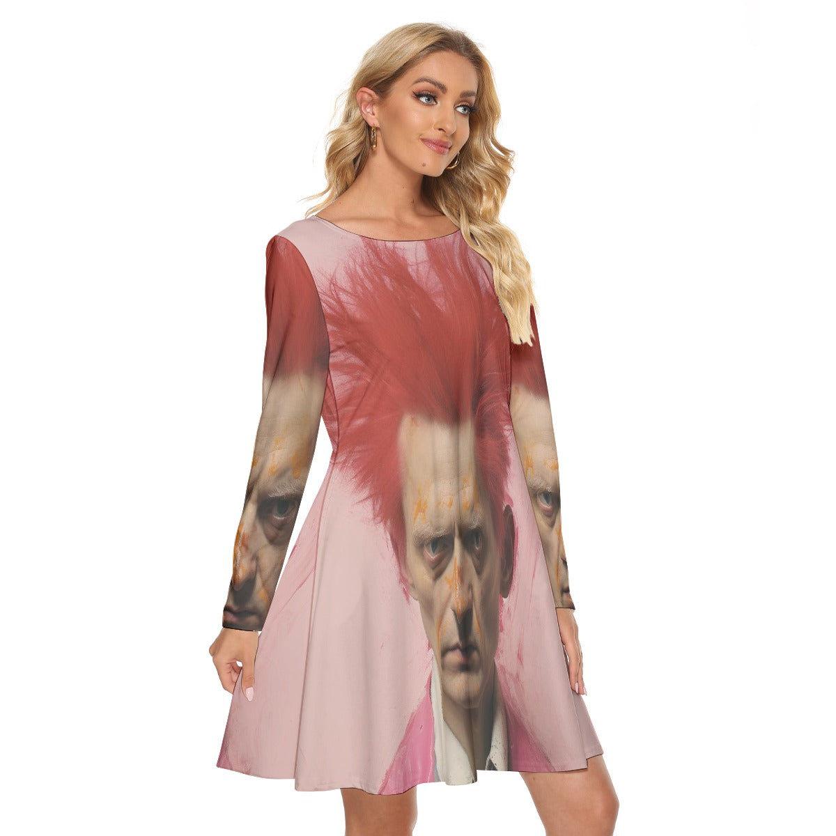 All-Over Print Women's Crew Neck Dress