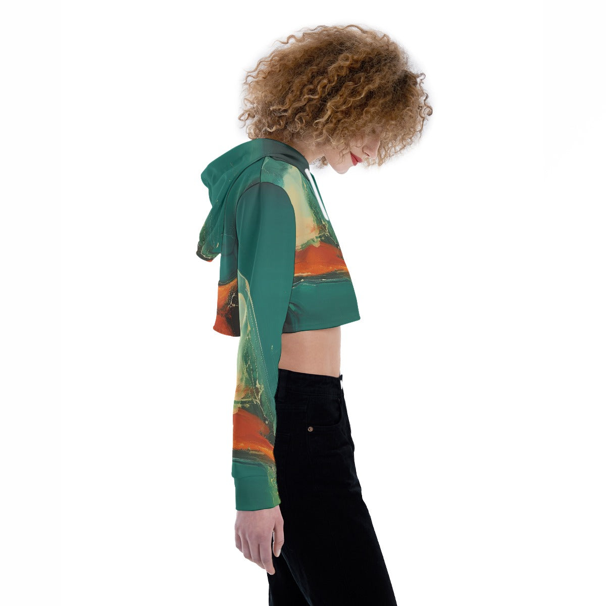 All-Over Print Women's Crop Top Hoodie