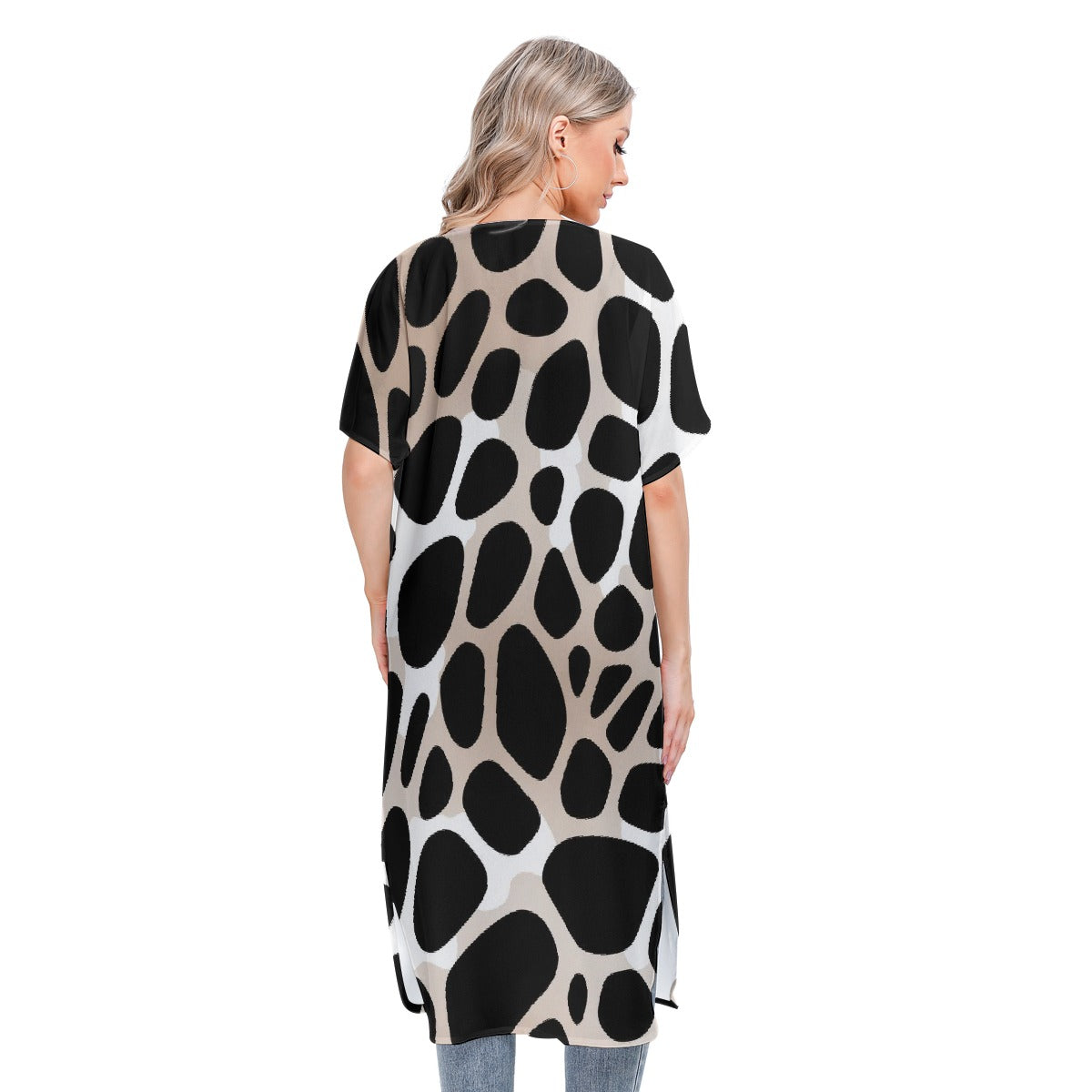 All-Over Print Women's Short Sleeve Cardigan