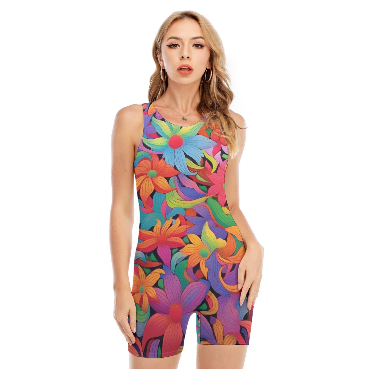All-Over Print Women's Sleeveless One-piece Swimsuit