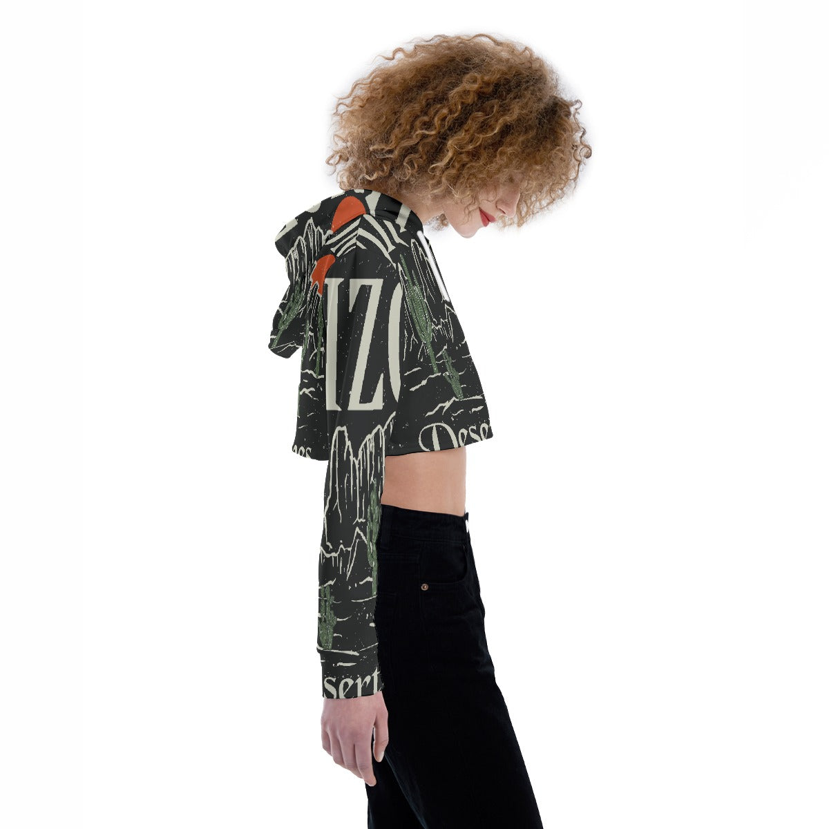 All-Over Print Women's Crop Top Hoodie