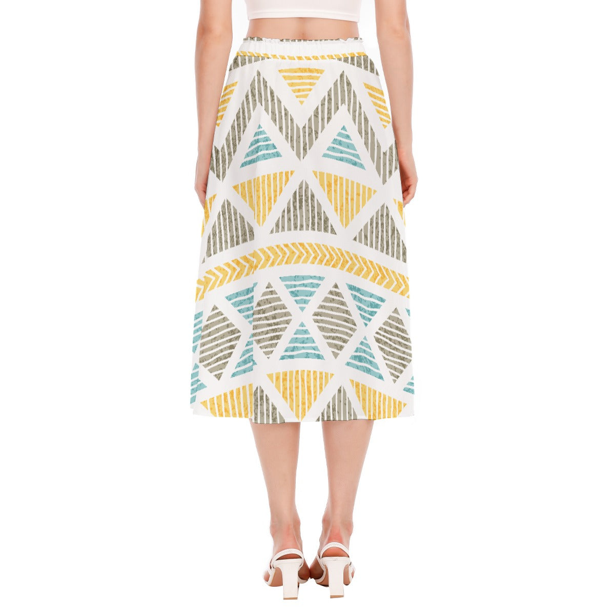 All-Over Print Women's Long Section Chiffon Skirt