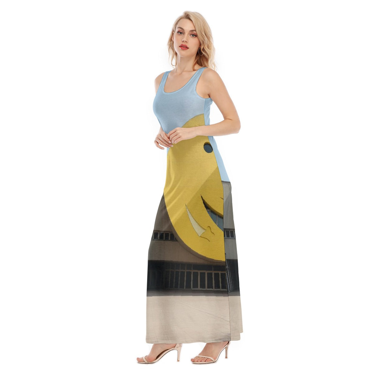 All-Over Print Women's Vest Dress | Length To Ankle