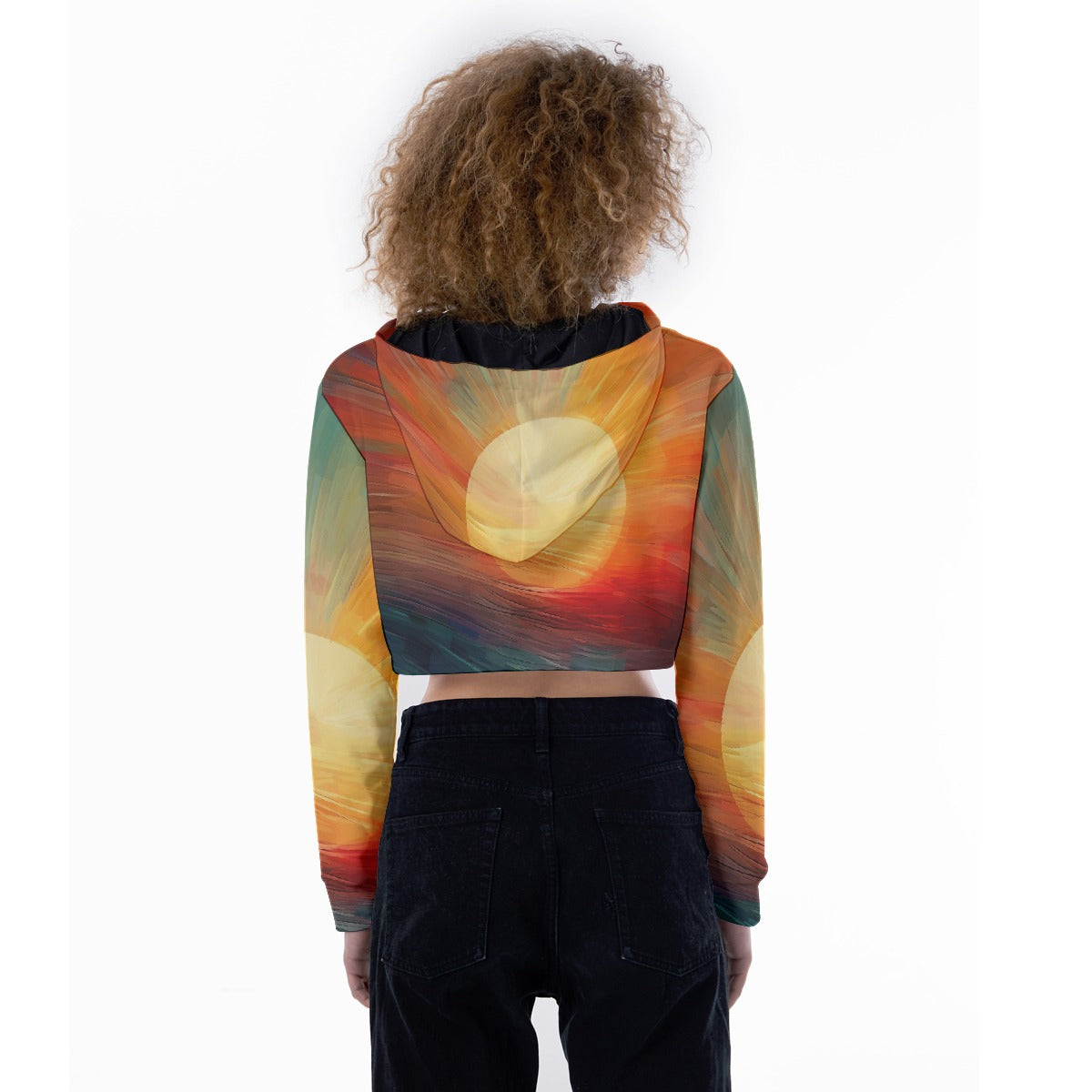 All-Over Print Women's Crop Top Hoodie