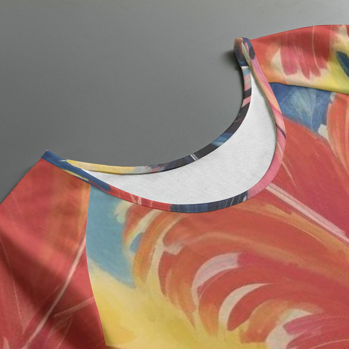 All-Over Print Women's Round Neck T-shirt With Raglan Sleeve