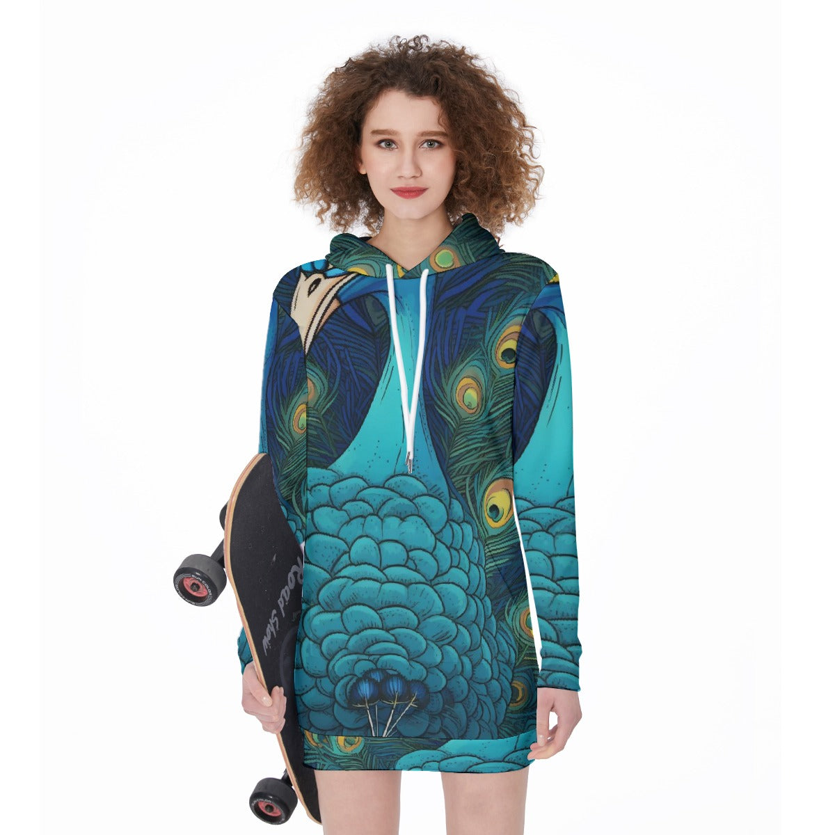 All-Over Print Women's Long Hoodie