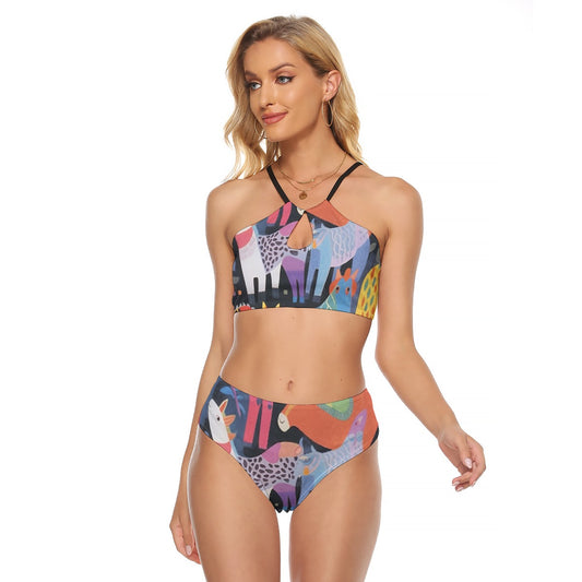 All-Over Print Women's Cami Keyhole One-piece Swimsuit