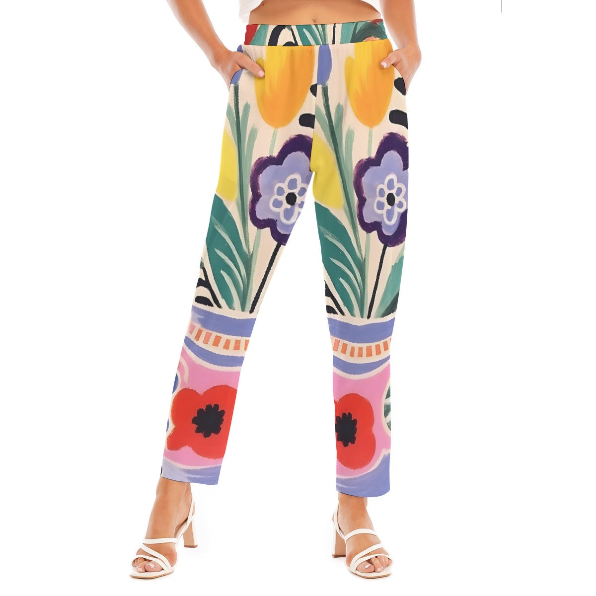All-Over Print Women's Loose Straight-leg Pants