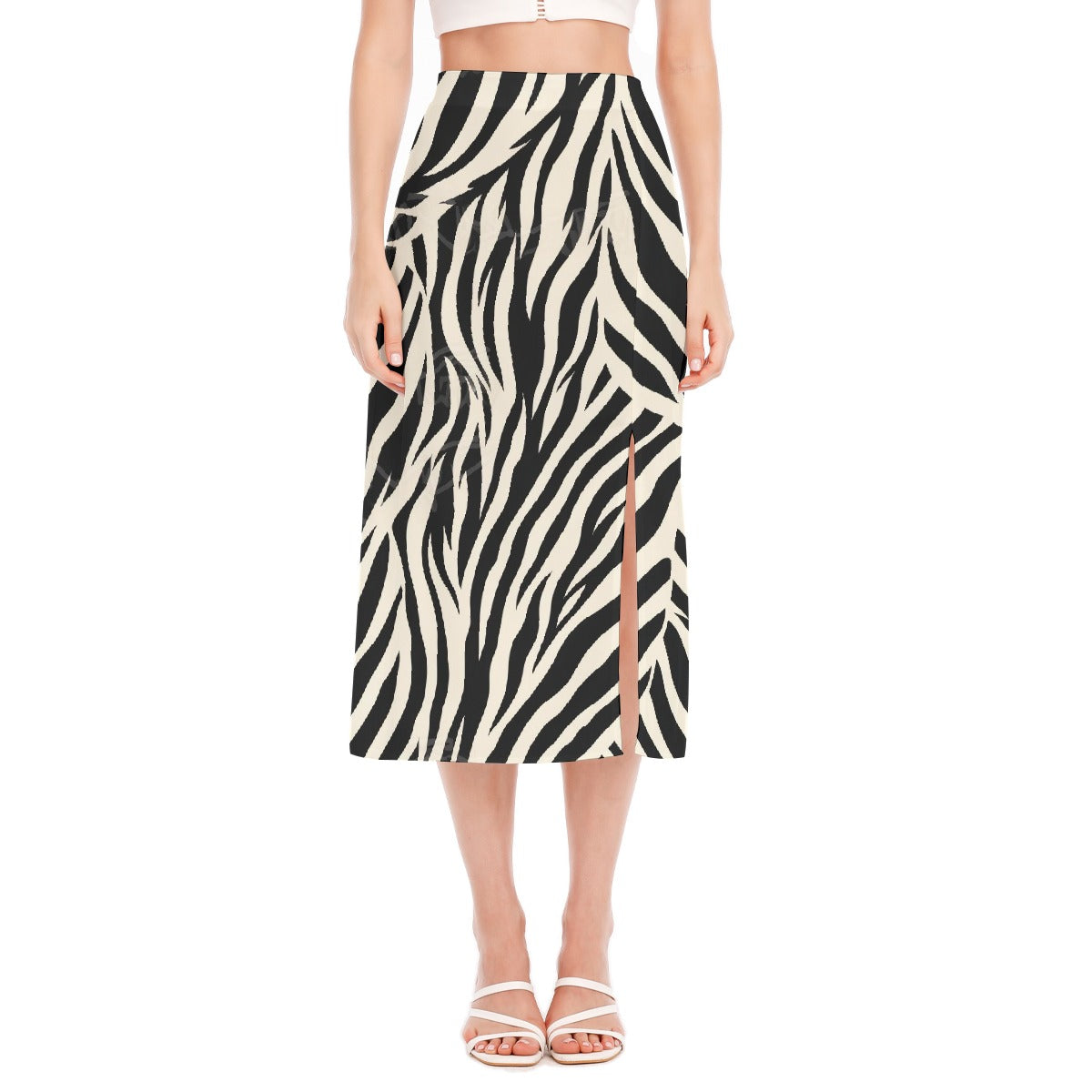 All-Over Print Women's High Slit Long Skirt