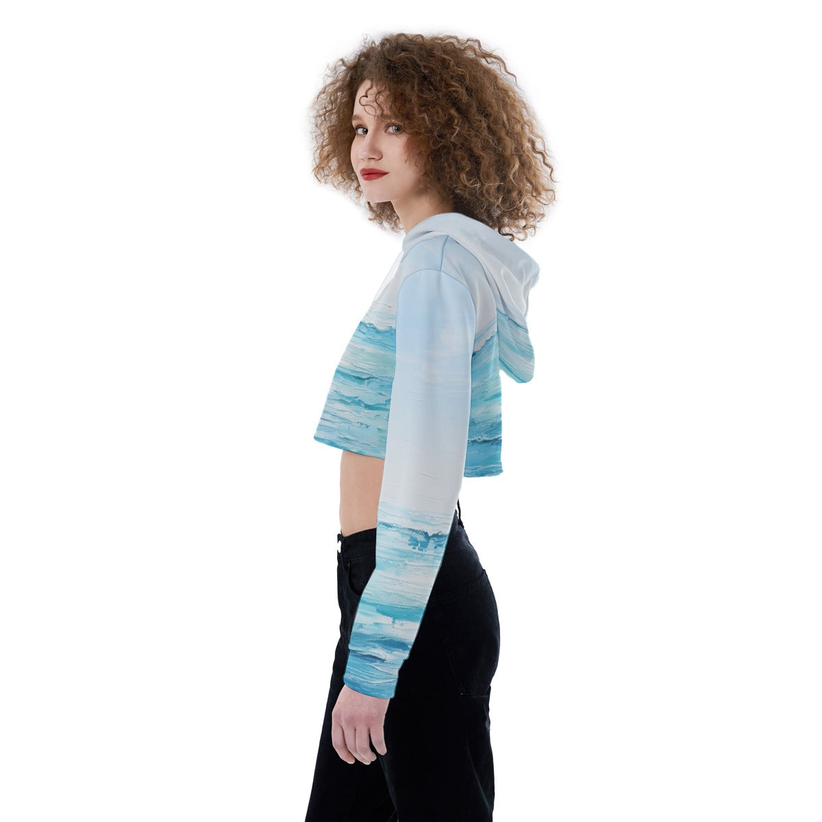 All-Over Print Women's Crop Top Hoodie