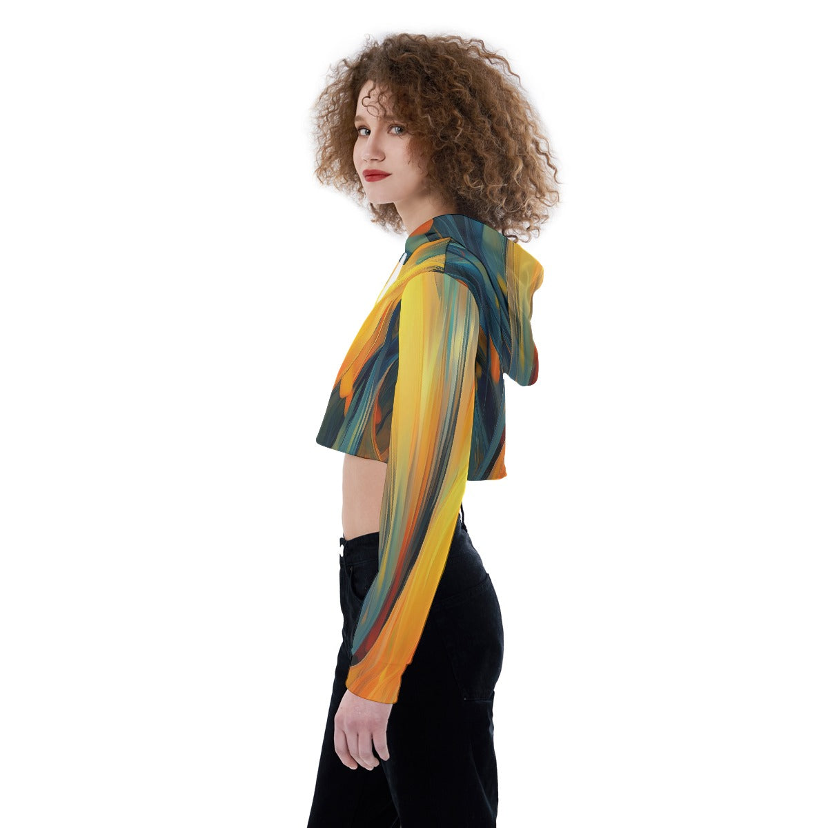 All-Over Print Women's Crop Top Hoodie