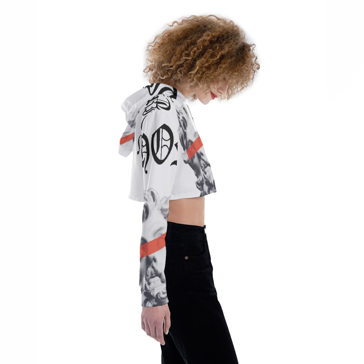 All-Over Print Women's Crop Top Hoodie