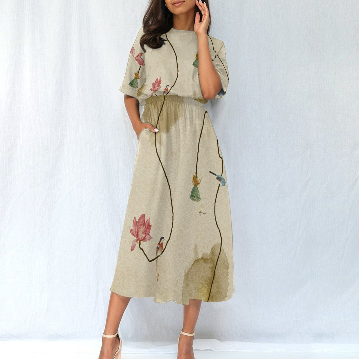 All-Over Print Women's Elastic Waist Dress