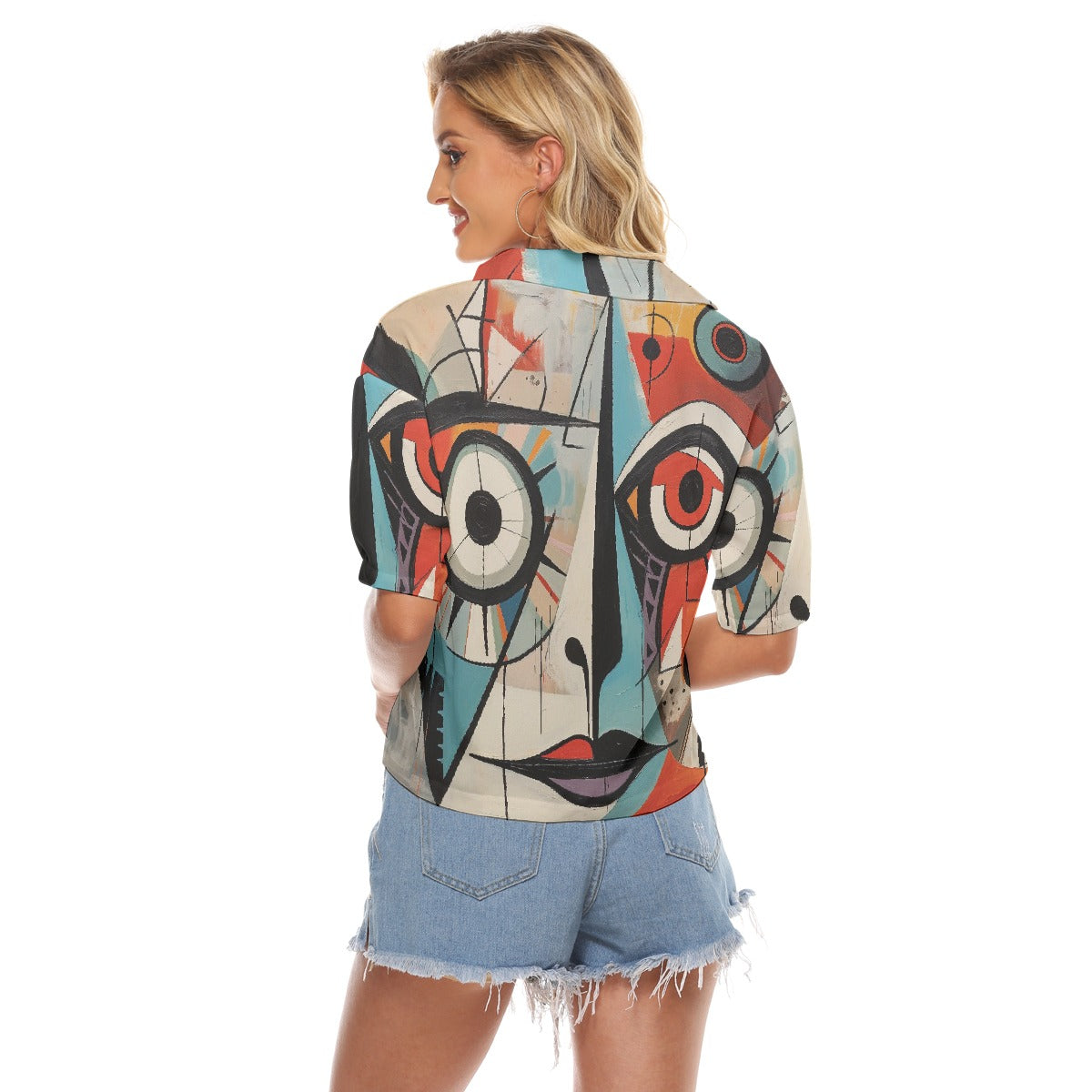 All-Over Print Women's V-neck Shirts