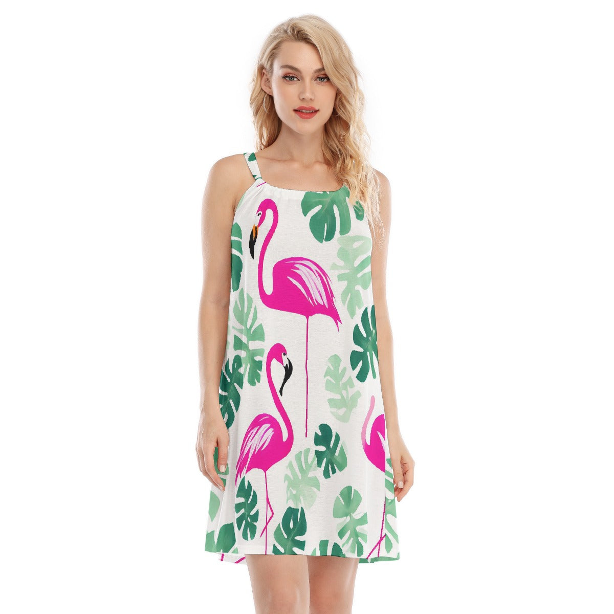 All-Over Print Women's O-neck Cami Dress