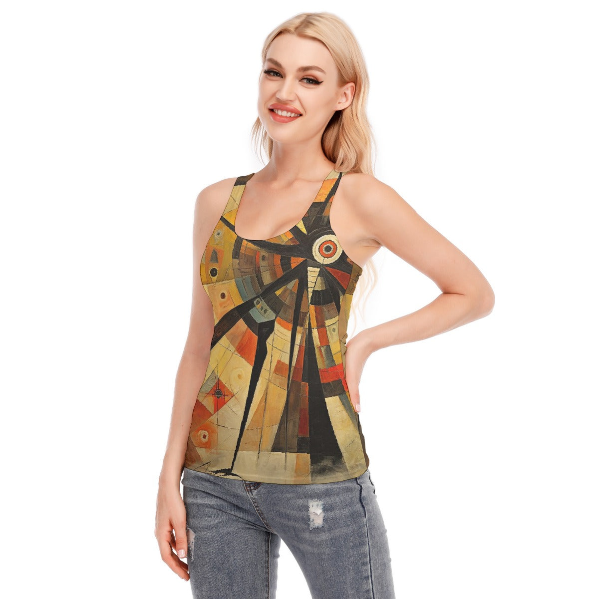 All-Over Print Women's Racer Vest | 190GSM Cotton