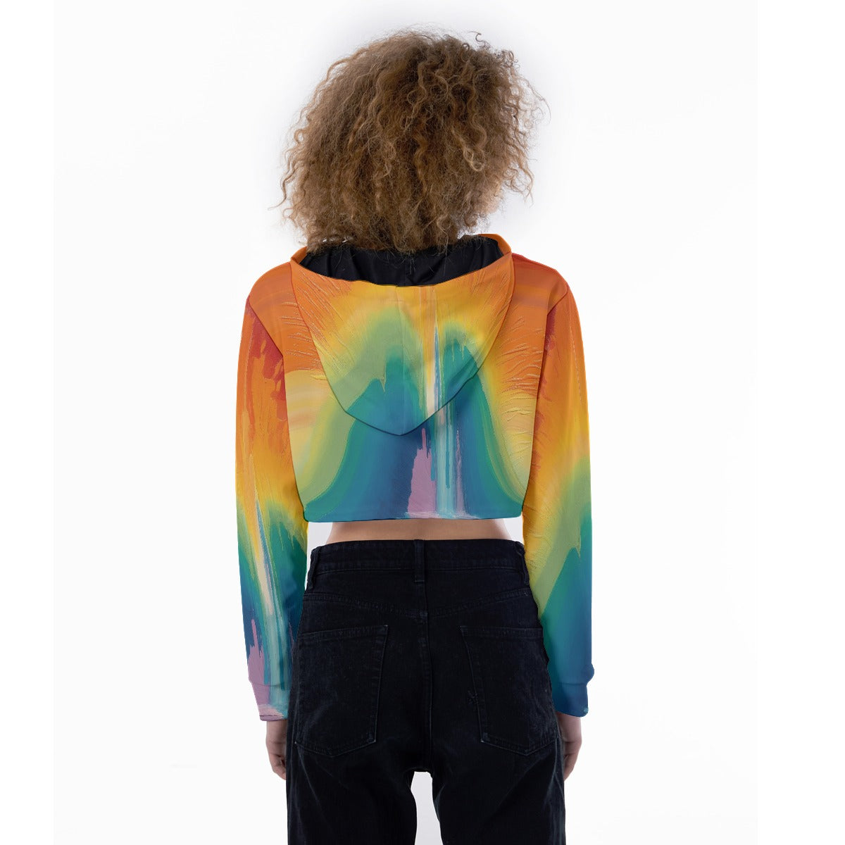 All-Over Print Women's Crop Top Hoodie