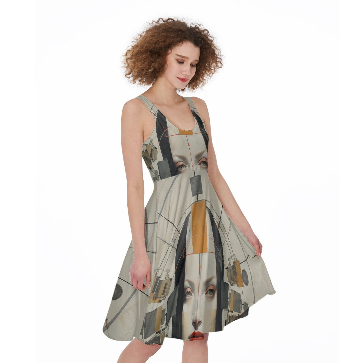 All-Over Print Women's Sleeveless Dress