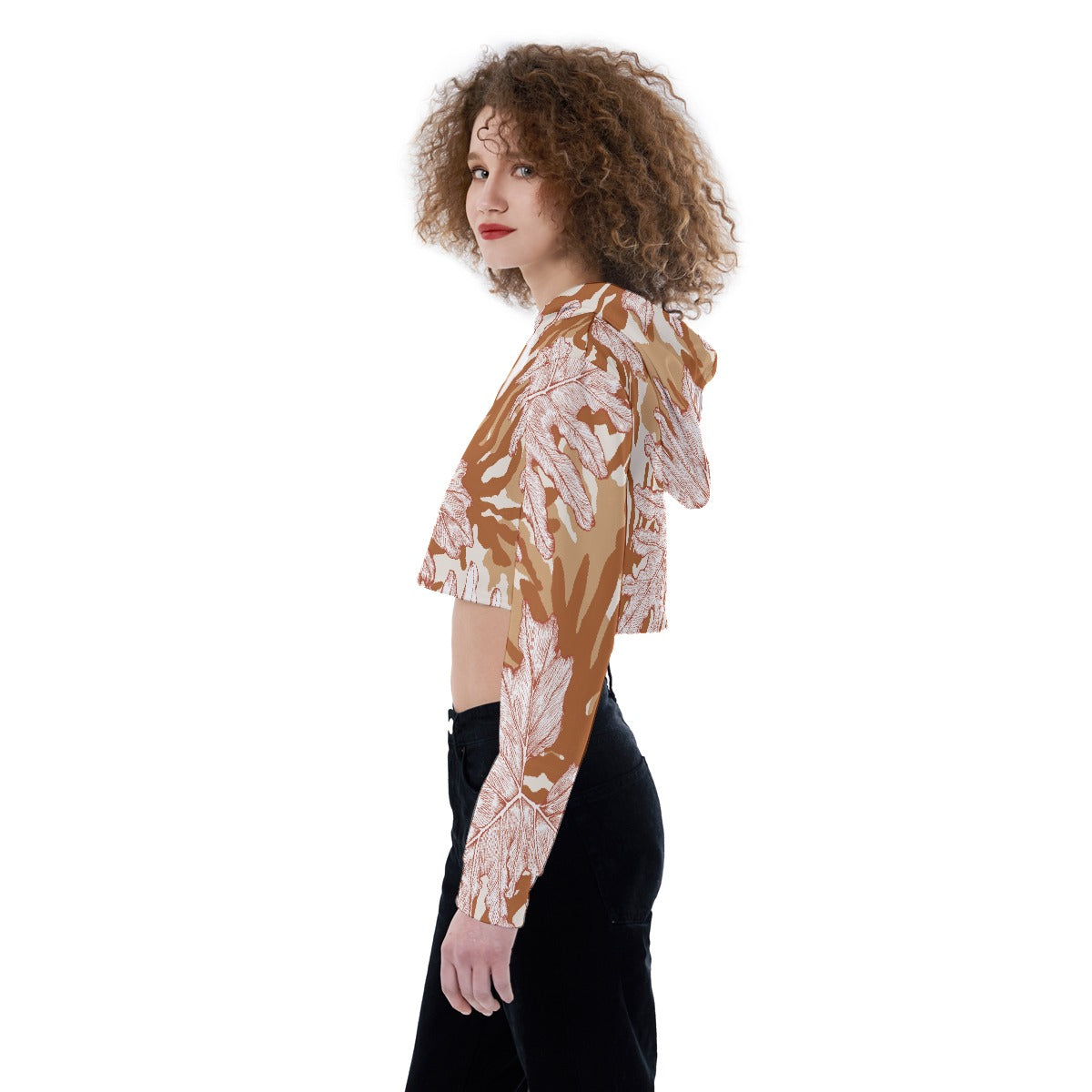 All-Over Print Women's Crop Top Hoodie