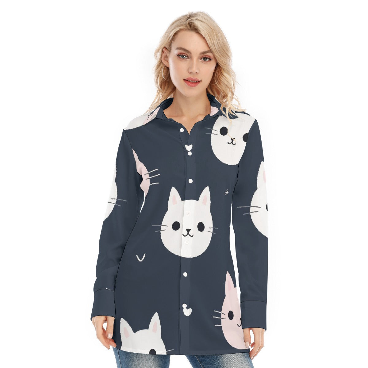 All-Over Print Women's Long Shirt