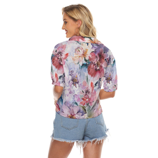 All-Over Print Women's V-neck Shirts
