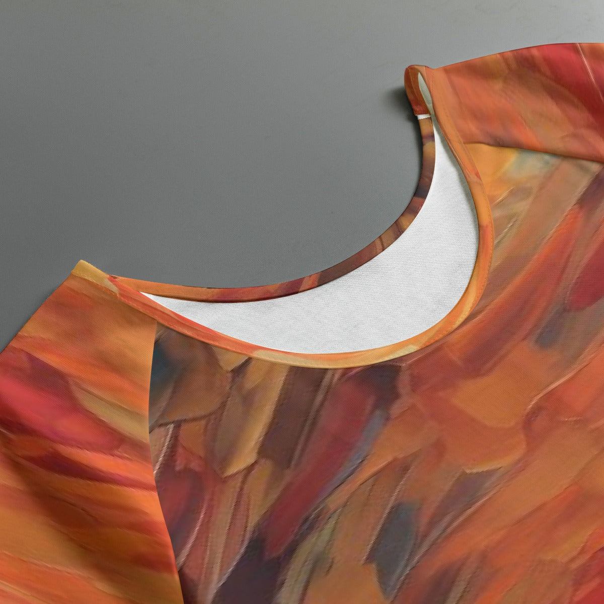 All-Over Print Women's Round Neck T-shirt With Raglan Sleeve