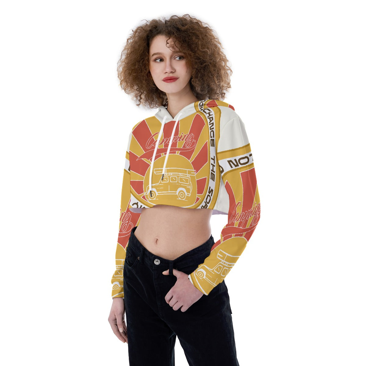All-Over Print Women's Crop Top Hoodie