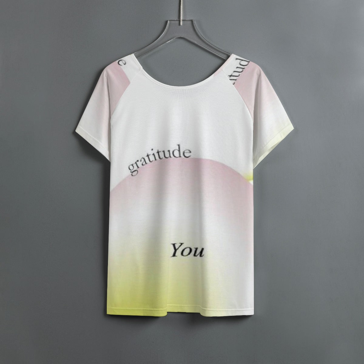 All-Over Print Women's Round Neck T-shirt With Raglan Sleeve