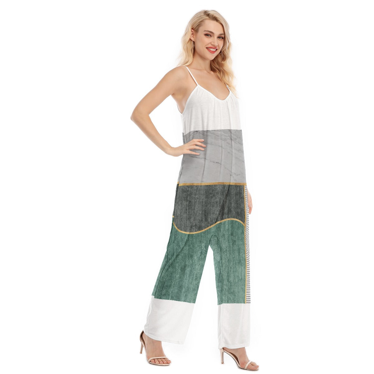 All-Over Print Women's Loose Cami Jumpsuit