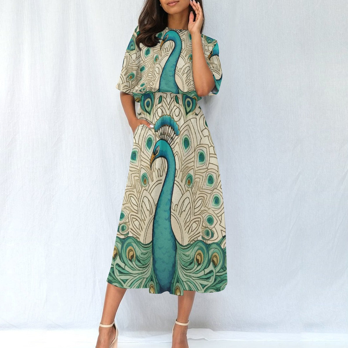 All-Over Print Women's Elastic Waist Dress