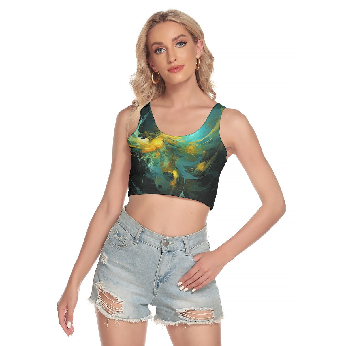 All-Over Print Women's Sport Crop Tank Top