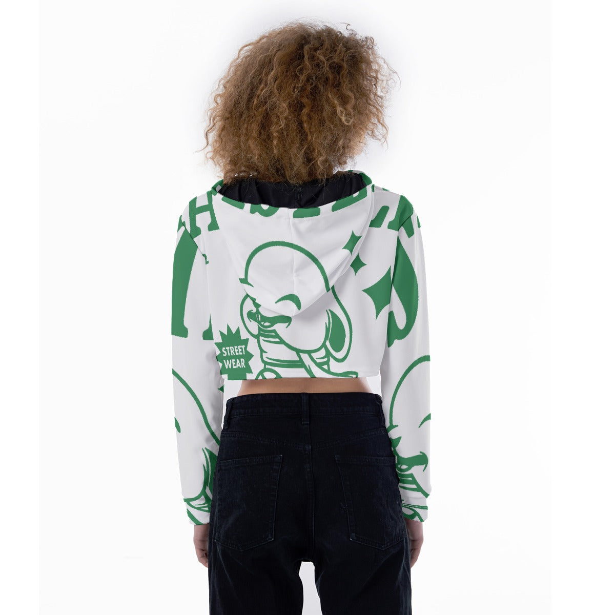 All-Over Print Women's Crop Top Hoodie
